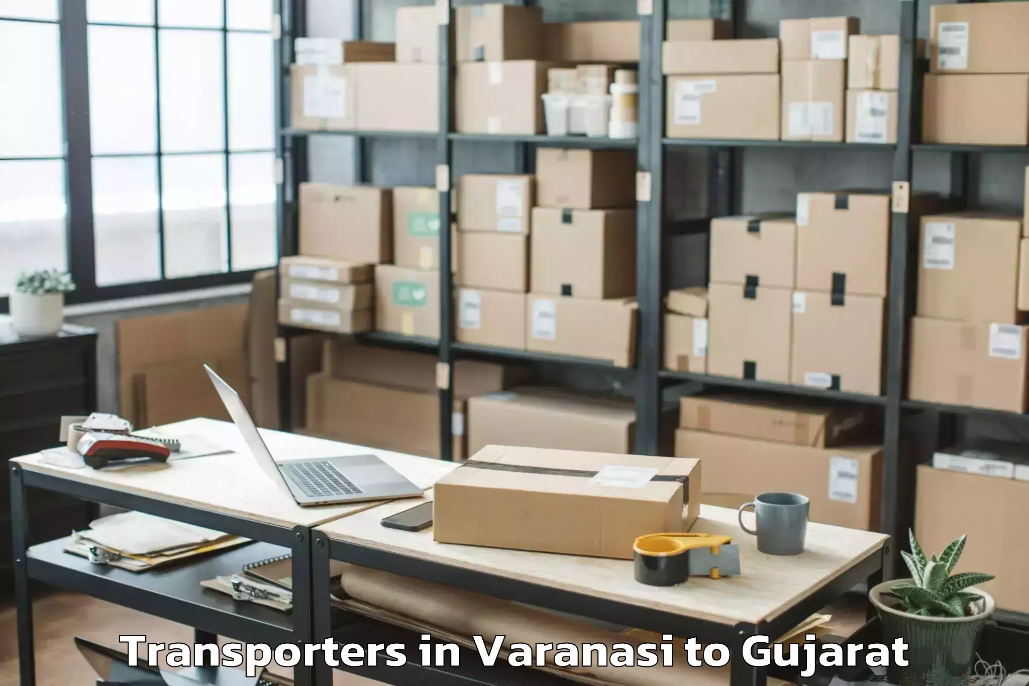 Book Varanasi to Khambhaliya Transporters Online